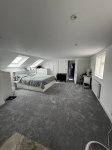 master bedroom in loft conversion in Bromsgrove