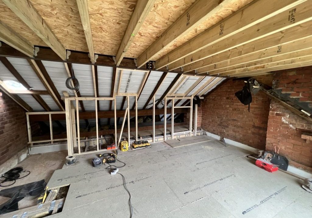 during loft conversion services in Lichfield